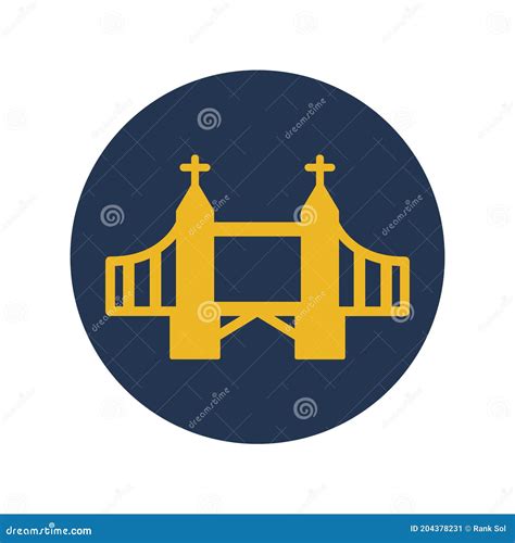 Tower Bridge London Tower Bridge Fully Editable Vector Icons Stock