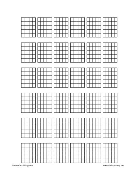 Guitar Chord Grid Diagrams Christopher J Music