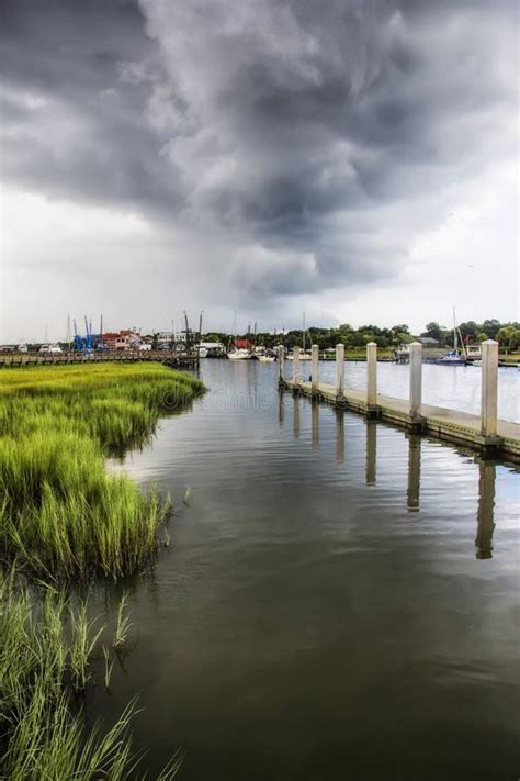 Salt Marsh At Shem Creek In Mount Pleasant South Carolina Stock Photo