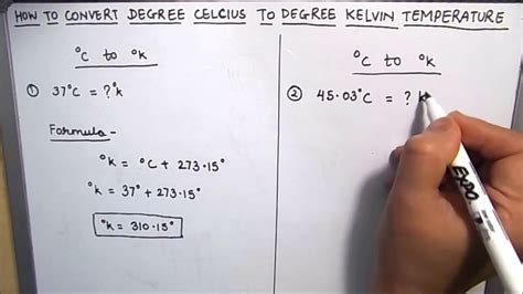 How To Convert Degree Celsius Temperature To Kelvin Temperature