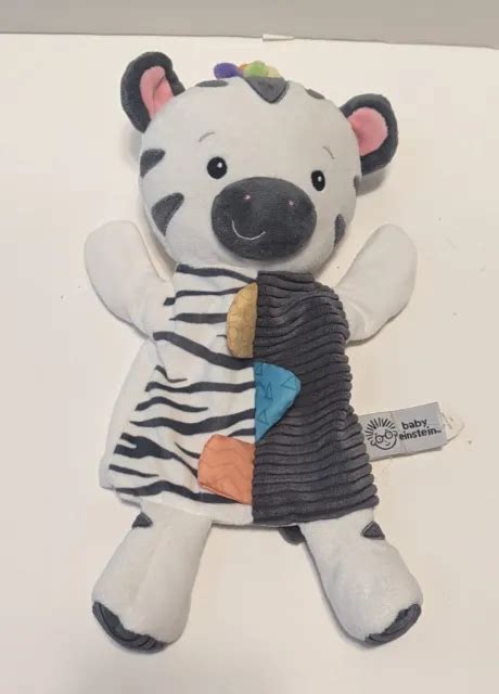 Baby Einstein Hand Puppet Zen Zebra Crinkle Plush Toy Mary Meyer Euc
