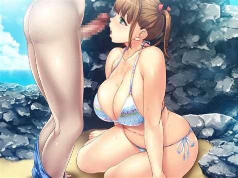 Sumeragi Kohaku Tsukikawa Saki Marshmallow Imouto Succubus 1girl Beach Belly Bikini