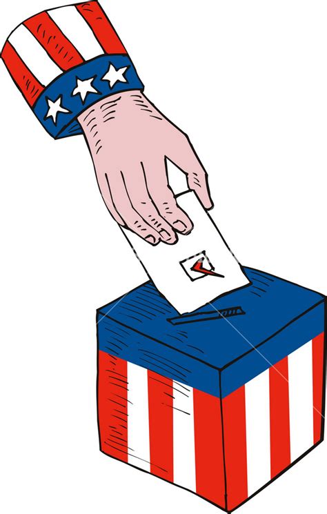 American Election Voting Ballot Box Retro Royalty Free Stock Image