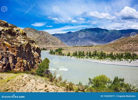 The River Katun Gorny Altai Russia Stock Image Image Of July