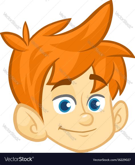 Cartoon Small Blond Boy Head Royalty Free Vector Image