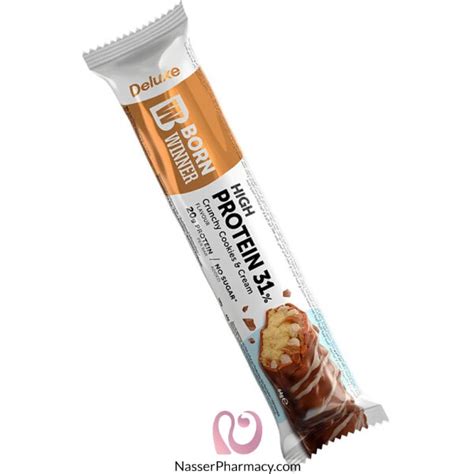 Buy Born Winner Deluxe Protein Bar Crunchy Cookies And Cream 64g From