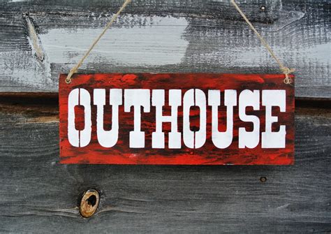 Outhouse Wood Sign Vintage Rustic Farm Shabbyprimitive