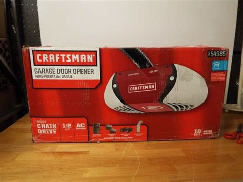 Craftsman ½ Hp Chain Drive Garage Door Opener 54985 New Ebay