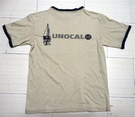 Clayback Bush Thrift Store T Shirt Unocal 76 Lubricants Ringer Tee