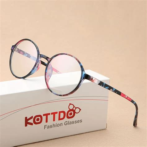 Kottdo 2019 New Round Glasses Frame Fashion Blue Light Myopia Glasses Men And Women Eyewear