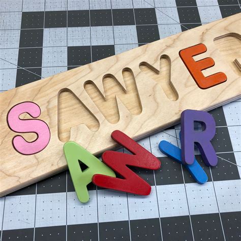 Childs Custom Personalized Wooden Carved Name Puzzle