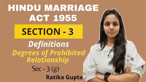 Section 3 G Degrees Of Prohibited Relationship Hindu Marriage Act 1955 Youtube