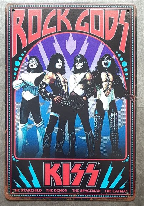 Kiss Rock Gods Muziekband Metalen Decoratie Bord American Sale Shop