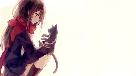 Anime Girl Holding A Cat Anime Kagerou Project Wallpapers And Images Wallpapers Pictures Photos