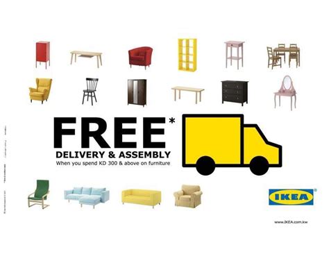 If you need someone to assemble it for you, you can get that done for an extra charge on top of the delivery fee. Free Delivery And Assembly | Ikea Furniture | Kuwait Local