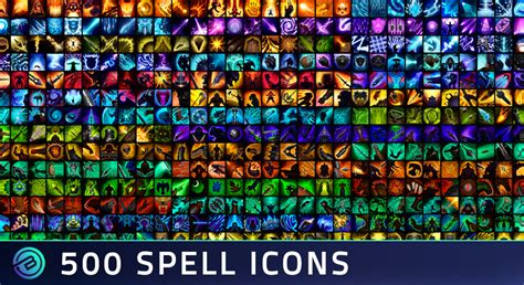 500 Rpg Spell Icons Fantasy In 2d Assets Ue Marketplace