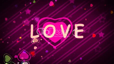I Love You Over Purple Background Royalty Free Video
