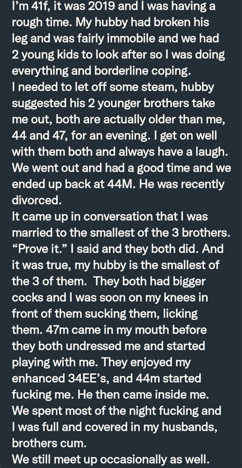 pervconfession on twitter she fucked her 2 brother in laws