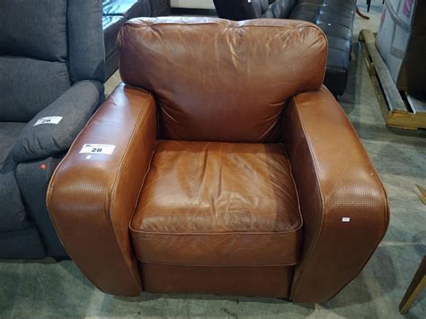 Brown Leather Armchair Able Auctions