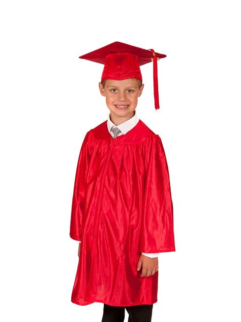 Childrens Primary School Graduation Gown And Cap Shiny Ebay