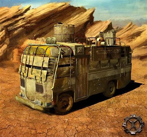 Post Apocalyptic Armored Bus Art By A Shitikov Apocalyptic Post