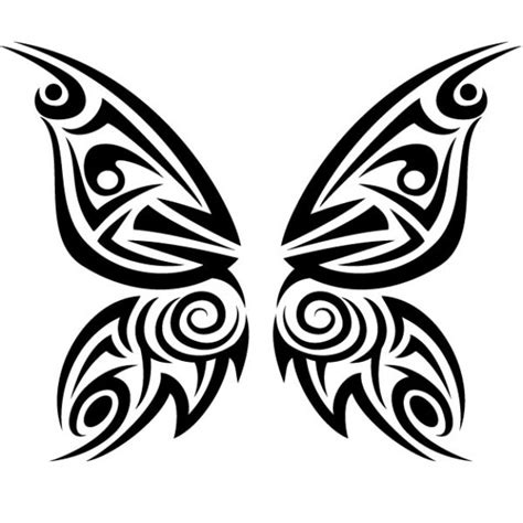 Tribal Butterfly Tattoo Vector Illustration Vector Free Download