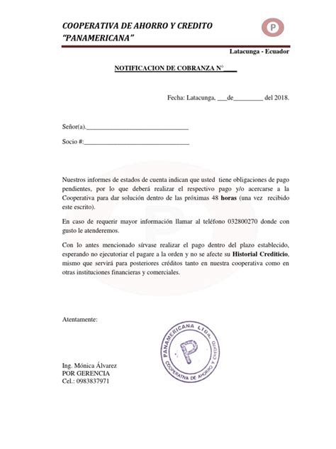 Notificacion De Pago Pdf Ecuador Economias