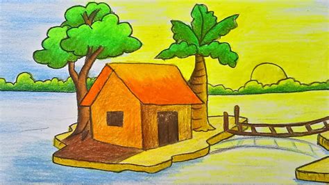Landscapes and still life have long been traditional subjects for drawing and painting. How to draw scenery/landscape step by step with color for ...