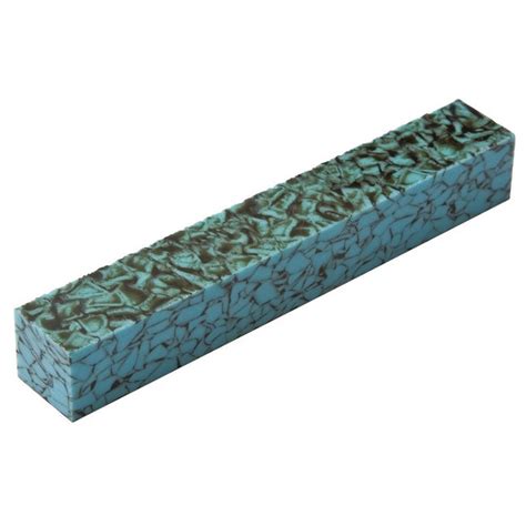 Acrylic Acetate Pen Blank Crushed Turquoise Rockler Woodworking And