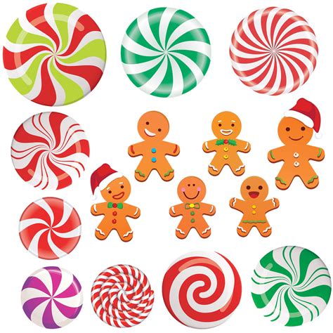 Buy Happy Storm Peppermint Cutouts Gingerbread Cutouts 15pcs Christmas