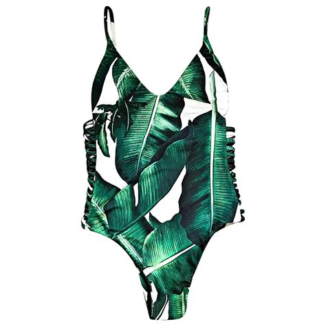 Sexy One Piece Swimsuit Spaghetti Strap Women Swimwear Bodysuit Bandage Cut Out Swim Monokini