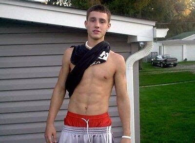 Shirtless Male Muscular College Jock Athletic Dude Ripped Abs Photo X