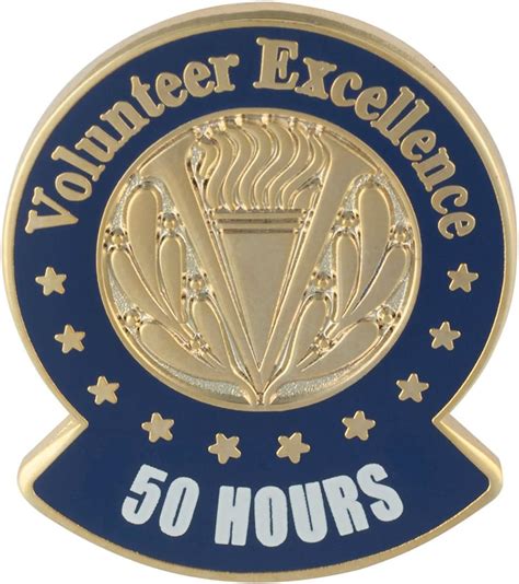 Volunteer Ts 50 Hour Milestone Bulk Lapel Pins For