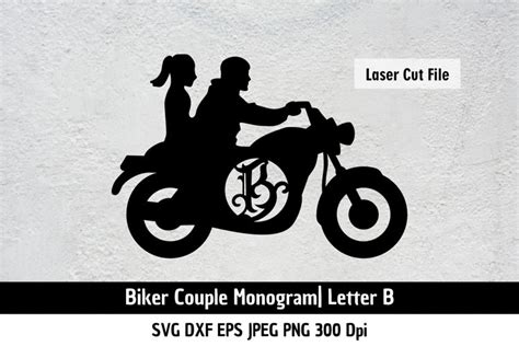 Biker Couple Svg Biker Monogram Letter A Motorcycle Svg