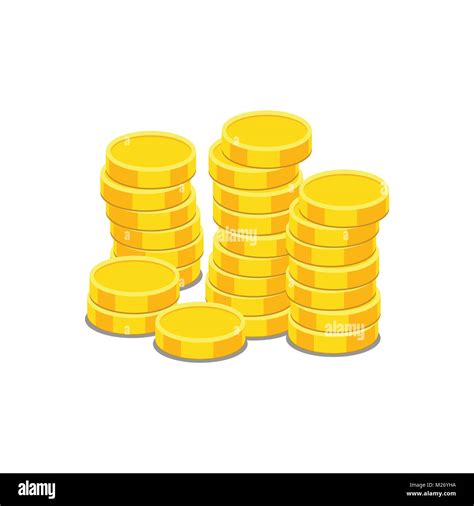 geld symbol auf weißem hintergrund münzen vector illustration im flachen stil symbole für