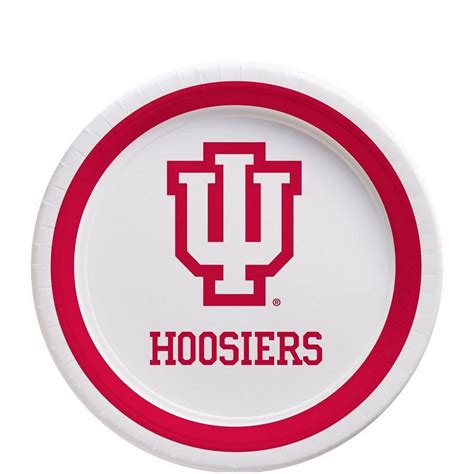 Indiana Hoosiers Dessert Plates 12ct Party City