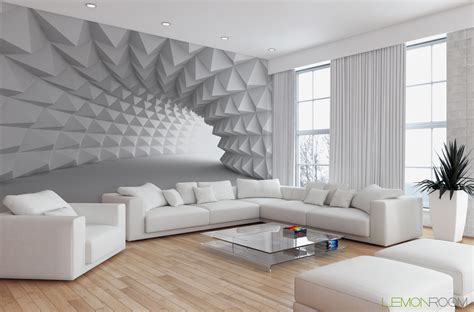 Design Modern Living Room Wallpaper Ideas Yellow 12