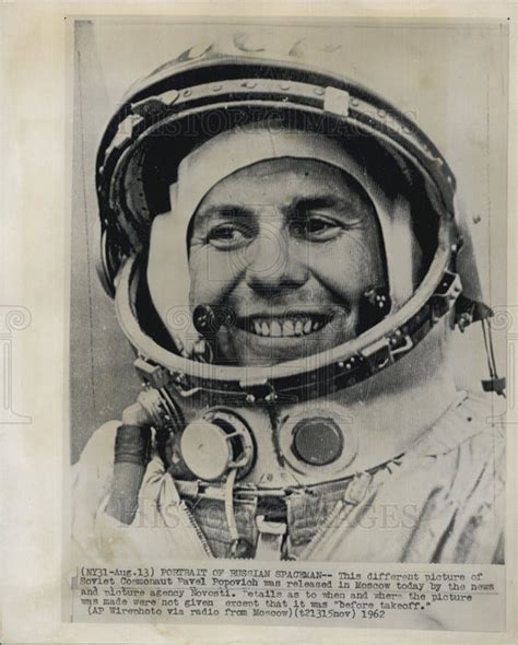 soviet cosmonaut pavel popovich 1962 vintage press photo print historic images