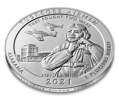 Mintproducts 2021 P 5 Oz Burnished Tuskegee Airmen National Historic