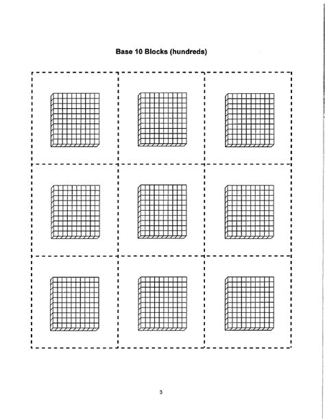 Base 10 Blocks Printable