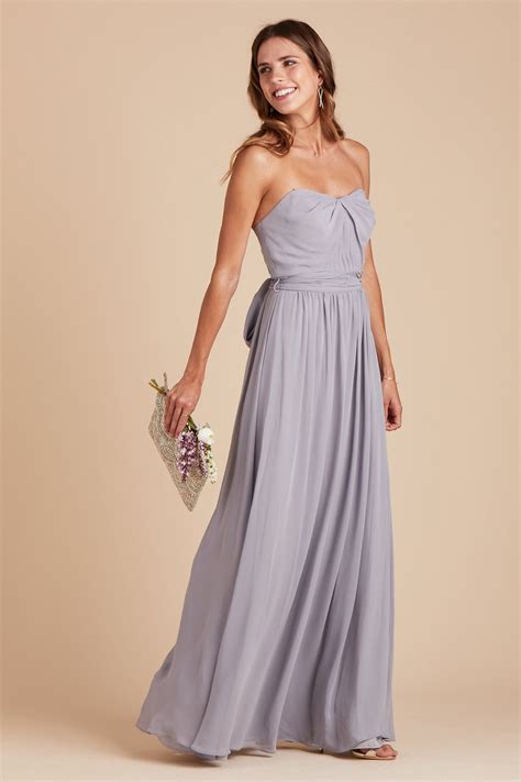 Grace Convertible Dress Silver Strapless Dress Formal
