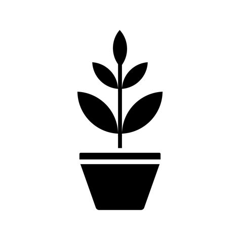 Potted Plant Icon Vector Art Icons And Graphics For Free Download