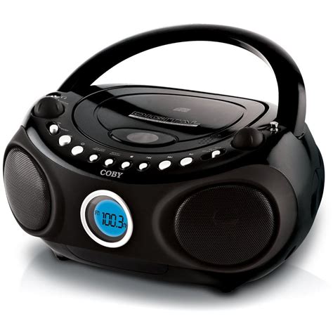 Coby CXCD240BLK Portable CD Player With AM/FM Radio CXCD240BLK