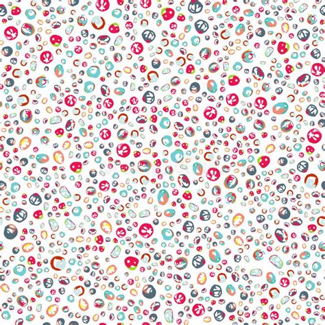 Pattern Of 12 Kinds Of Spots Different Size Multicolor Stock Vector