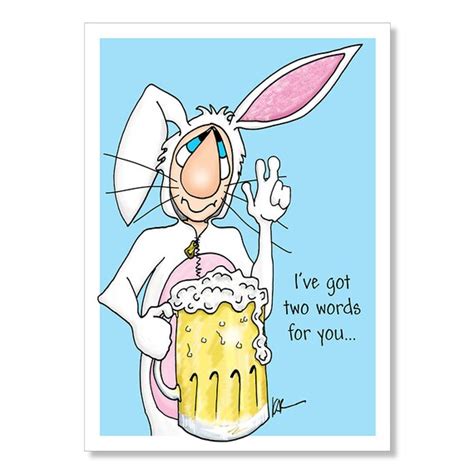 Items Similar To Easter Card Easter Bunny Mug Of Beer Two Words