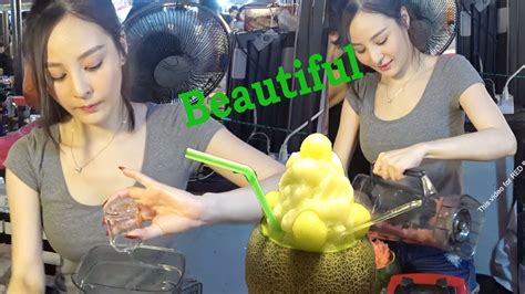 Thai Street Food In Bangkok 2018 With Beautiful Girl Seller Love Youtube