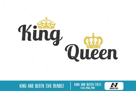 King Svg Queen Svg King Clip Art Queen Clip Art King Etsy