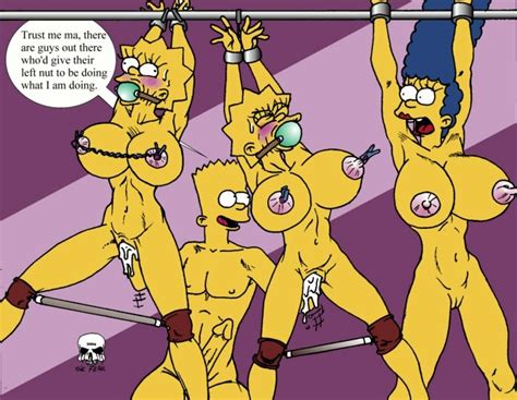 Rule 34 3girls Bart Simpson Bondage Female Gag Gagged Human Lisa Simpson Maggie Simpson Male