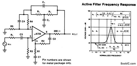 Bandpass Active Filter With 60 Db Gain Filter Circuit Basic Circuit Circuit Diagram