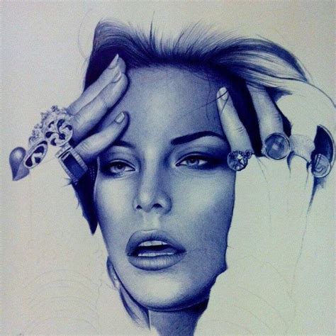 Another Of My Works With Blue Ballpoint Pens Drawing Ink Pen Art